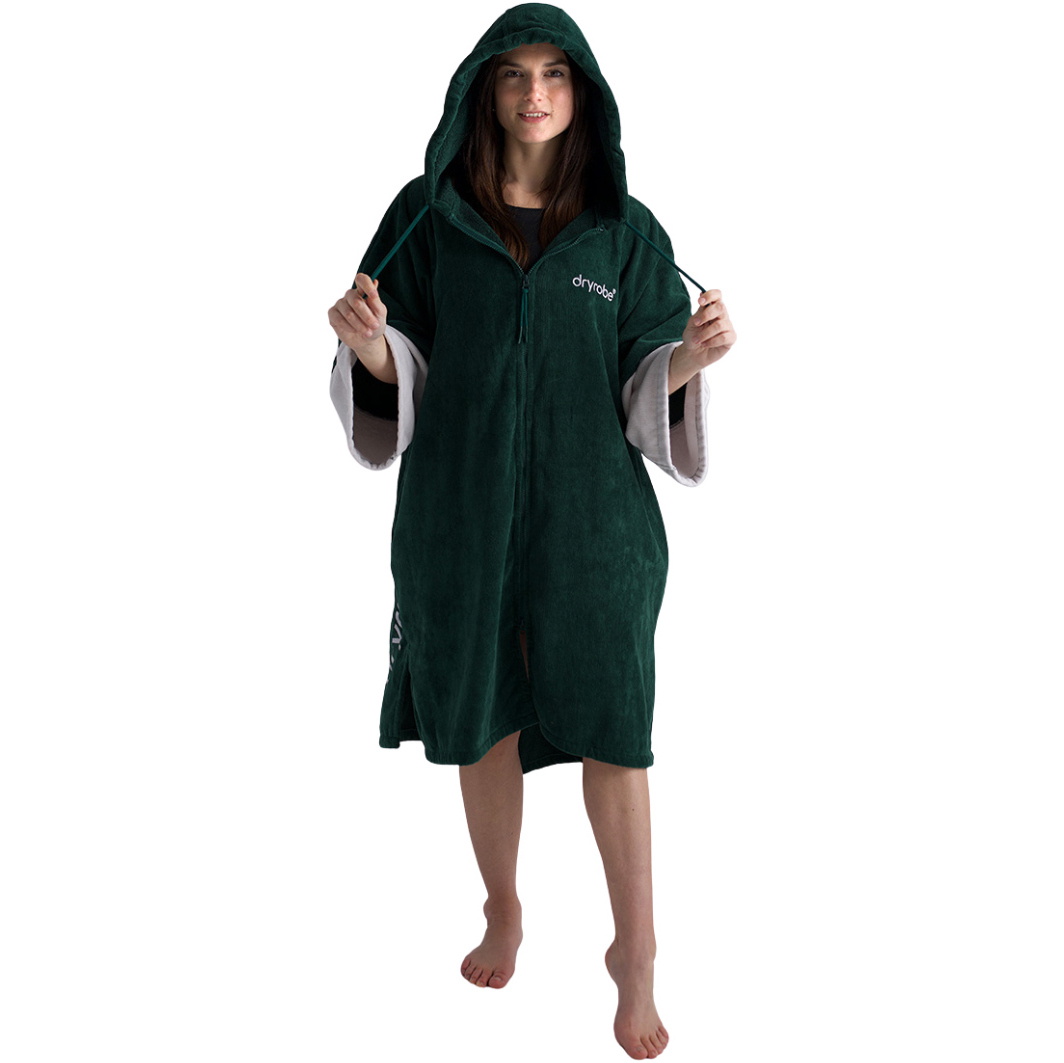 2026 Dryrobe Full-Zip Organic Towel Robe ORGANICFZTRSG - Sycamore Green